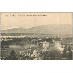 SUISSE. Genève. Ville et Salève depuis l'Ariana