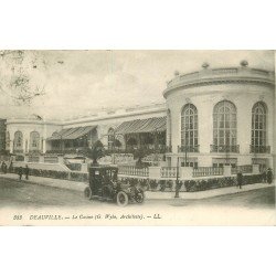 carte postale ancienne 14 DEAUVILLE. Le Casino et Voiture ancienne 1913