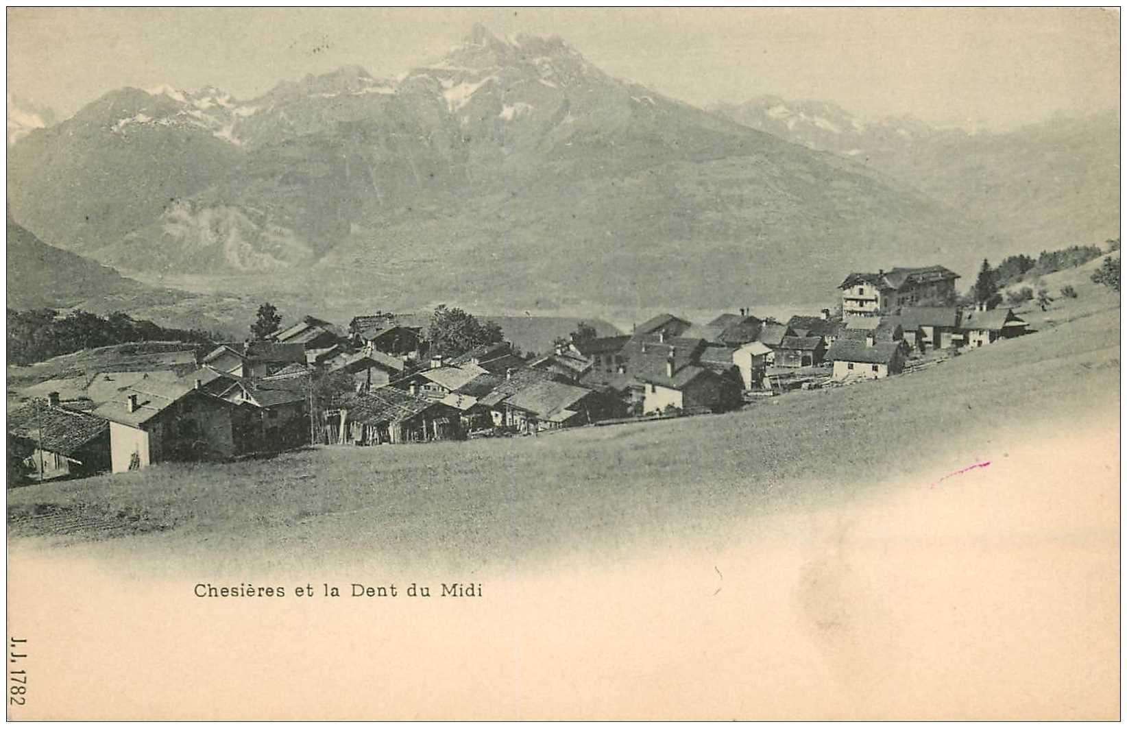 SUISSE. Cheières et la Dent du Midi
