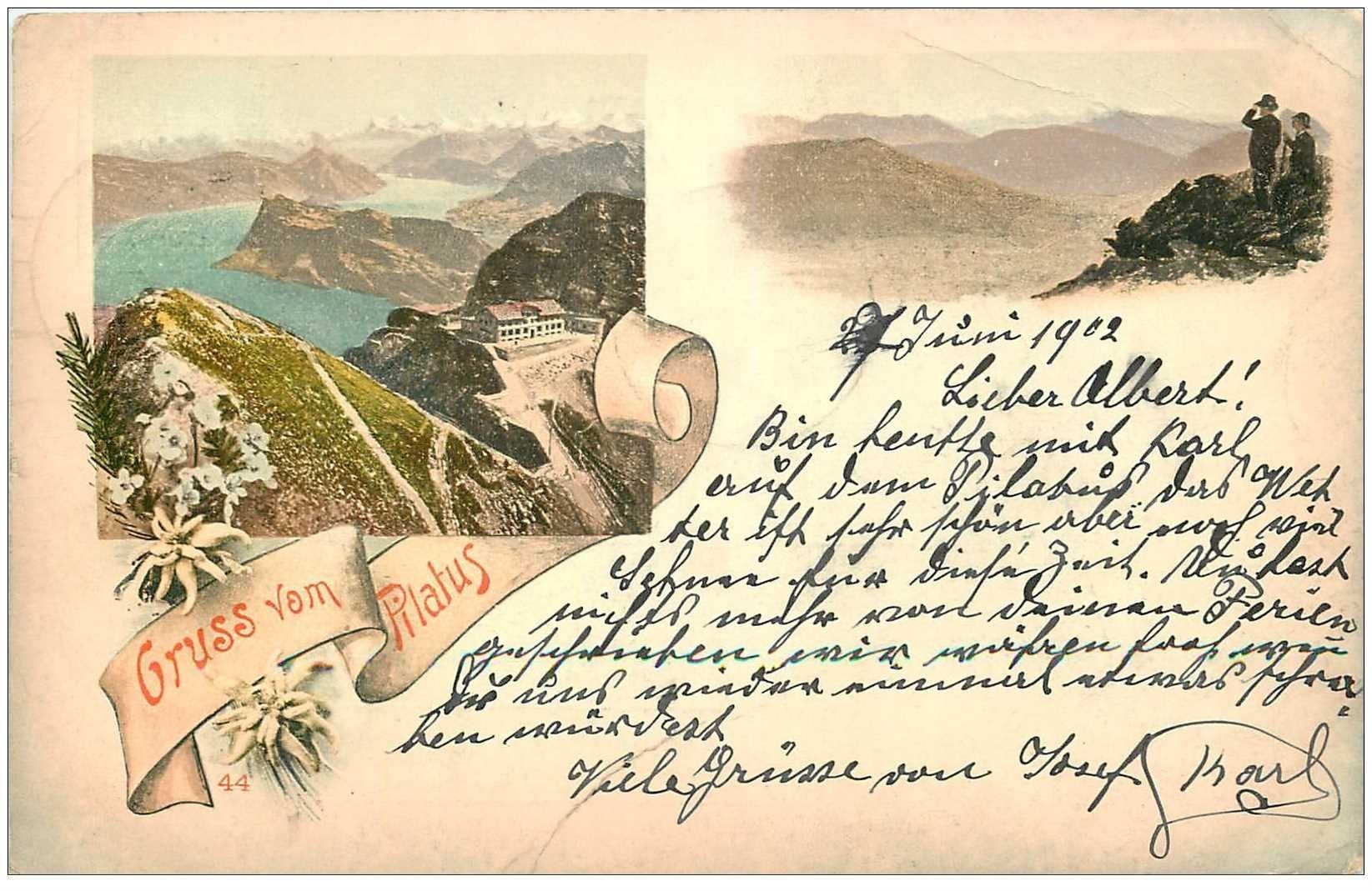 Suisse. Gruss vom Pilatus 1902