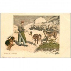 Suisse. Chiens du Saint Bernard vers 1900