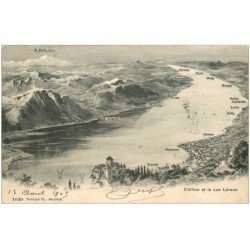 Suisse. Chillon et le Lac Léman 1905