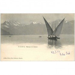 Suisse. LEMAN. Barque de Pêcheurs sur le Lac 1907
