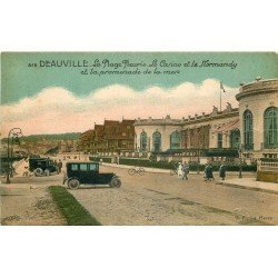 carte postale ancienne 14 DEAUVILLE. Le Casino et Normandy Promenade de la Mer 1932