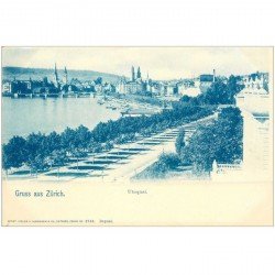 Suisse. ZURICH. Gruss aus Utoquai vers 1900