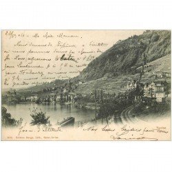 SUISSE. Territet la Ligne du Chemin de Fer 1904