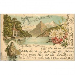 SUISSE. Gruss vom Vierwaldstätter See Tellskapell 1906