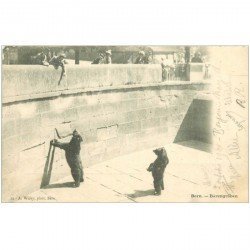 SUISSE. Bern. Bärengraben 1900 les Ours au Zoo