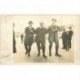 Suisse. DAVOS. Rare Carte Photo 1913 de trois Patineurs sur Glace en fumant...