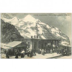 Suisse. JUNGFRAUBAHN. Station Eigergletscher. La Gare du Train Tramway