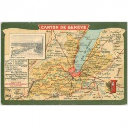 SUISSE. Genève. Carte du Canton