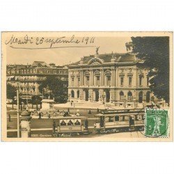 SUISSE. Genève. Le Théâtre 1911 Train Tramway Publicité Pneu Michelin