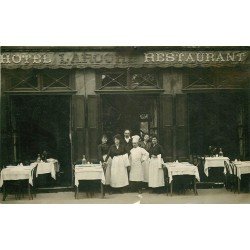 69 LYON CROIX ROUSSE. Hôtel Restaurant Laroche. Photo carte postale ancienne 1919