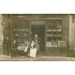 PARIS 18°. Café Bistrot Commerce de vins au 17 rue de l'Evangile 1908. Rare Photo Carte Postale ancienne