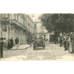37 TOURS. Course automobiles Bordeaux Paris. Arrivée des Amateurs 1905 Sports
