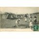 carte postale ancienne 14 DEAUVILLE. La Plage et Jeux de Sable 1910