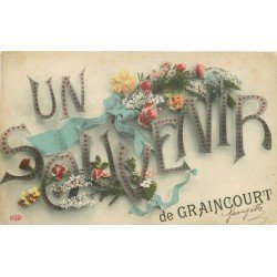 62 GRAINCOURT. Un Souvenir carte fantaisie 1908