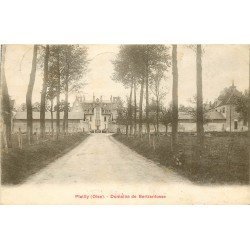 60 PLAILLY. Domaine de Bertranfosse avec gamin assis dans les fossés 1923