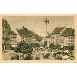 68 MULHOUSE MULHAUSEN. Le Marché avec beau timbre Librairie Seiffer