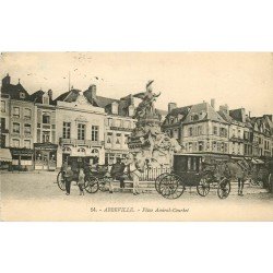 80 ABBEVILLE. Fiacres Taxis Place Amiral Courbet 1926 Café de la Place et du Bourdois