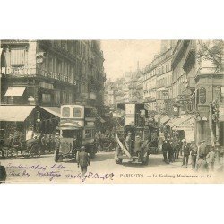 PARIS IX° Autobus à Impériale Faubourg Montmartre