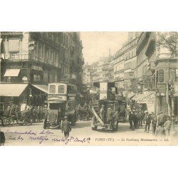 PARIS IX° Autobus à Impériale Faubourg Montmartre