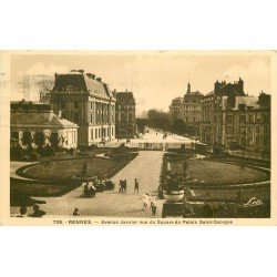 35 RENNES. Nurses au Square du Palais Saint-Georges Avenue Janvier 1936