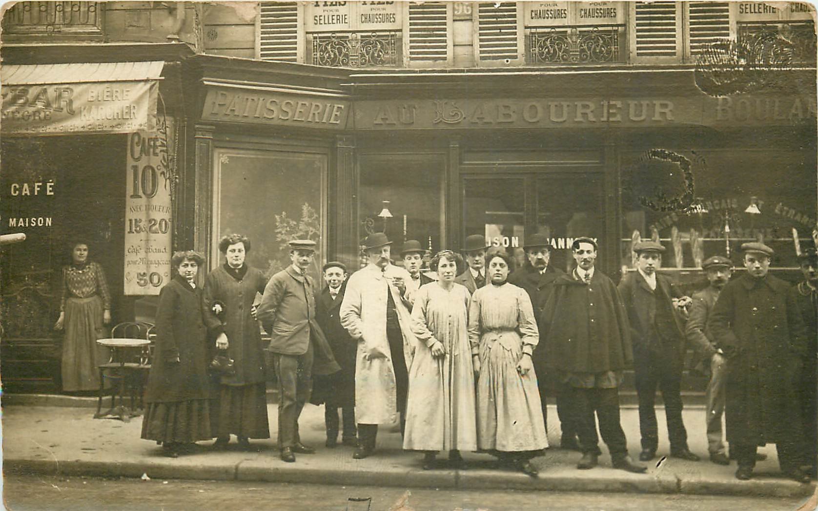 PARIS X° Pâtisserie Boulangerie Mannevy " Au Laboureur " 96 rue du Fg Saint-Martin. Photo carte postale