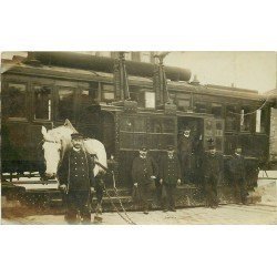 PONT TRANSBORDEUR. Compartiment d'un Train P.L.M pour changement de voie par traction animal et électrique