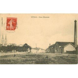 55 EUVILLE. Usine d'Electricité vers 1918 personnages dans le Pré