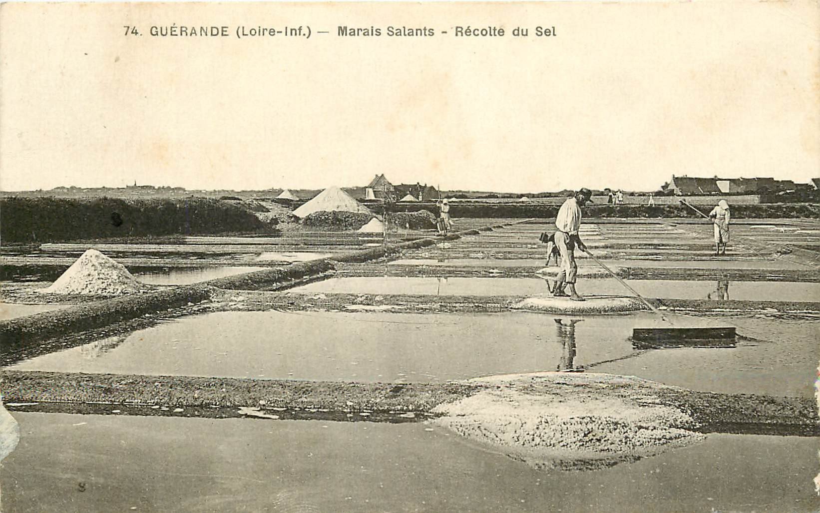 Dans Les Marais Salants Le Sel Récolté Est Stocké
