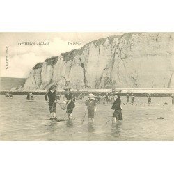 76 LES GRANDES DALLES. La Pêche aux Crevettes et Crustacés avec épuisettes