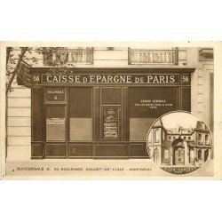 93 MONTREUIL. Banque Caisse Epargne de Paris 56 Boulevard Rouget de l'Isle