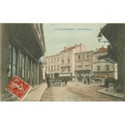 26 SAINT VALLIER SUR RHONE. Hôtels du Commerce et des Voyageurs Place Orme 1909