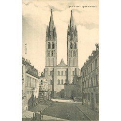 carte postale ancienne 14 CAEN. Eglise Saint-Etienne