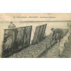 33 ARCACHON. Ambulance d'Huîtres avec Pêcheurs Ostréiculteur 1909