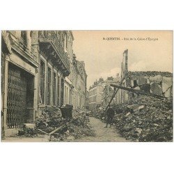 carte postale ancienne 02 SAINT-QUENTIN. Rue de la Caisse d'Epargne 1922