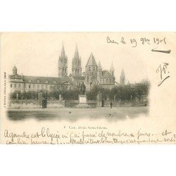 carte postale ancienne 14 CAEN. Abside Saint-Etienne 1901