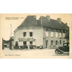 71 MONT-SAINT-VINCENT. Café du Coq d'Or Restaurant Gruthier et Gendarmerie