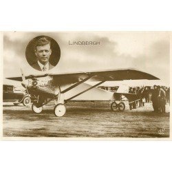 AVIATION. Aviateur Lindbergh et aéroplane le Spirit of Saint Louis