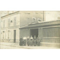 PARIS XVIII. Atelier de Maréchalerie A. Benoit au 62 rue de la Chapelle. Photo carte postale ancienne