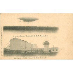 MOISSON. Ballon Dirigeable de Lebaudy en ascension et à l'aérodrome