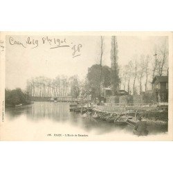 carte postale ancienne 14 CAEN. Ecole de Natation 1901
