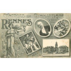 35 RENNES. Concours de Gymnastique avec le Président Poincaré 1914