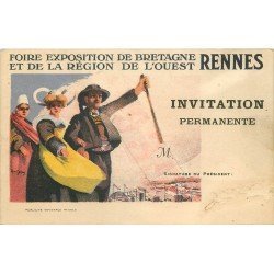 35 RENNES. Carton invitation pour la Foire Exposition de Bretagne