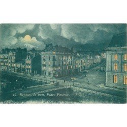 35 RENNES. De nuit Place Pasteur 1910