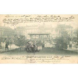 carte postale ancienne 14 CAEN. Place de la République Kiosque à musiques 1905