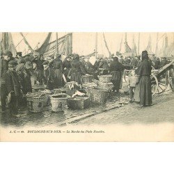 62 BOULOGNE-SUR-MER. Le Marché des Pieds Humides vers 1900