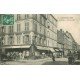 93 AUBERVILLIERS. Attelages devant Café Tabac rue Solférino 1908