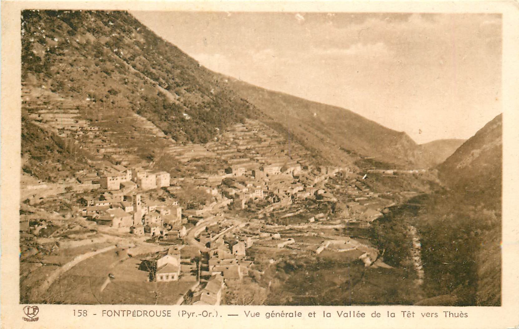 66 FONTPEDROUSE. Le Village sur la Vallée de la Têt vers Thuès